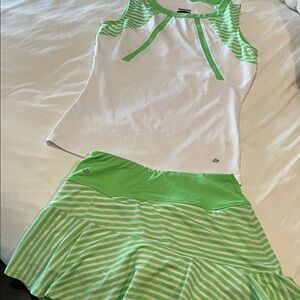 Bolle Green and White Women's Tennis Outfit